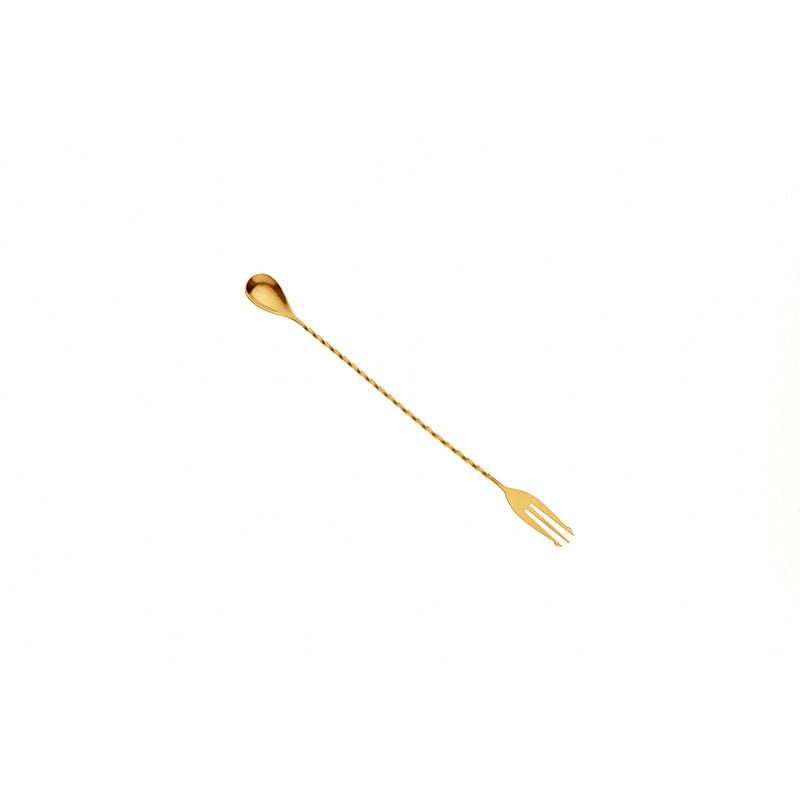 barspoon fourchette gold
